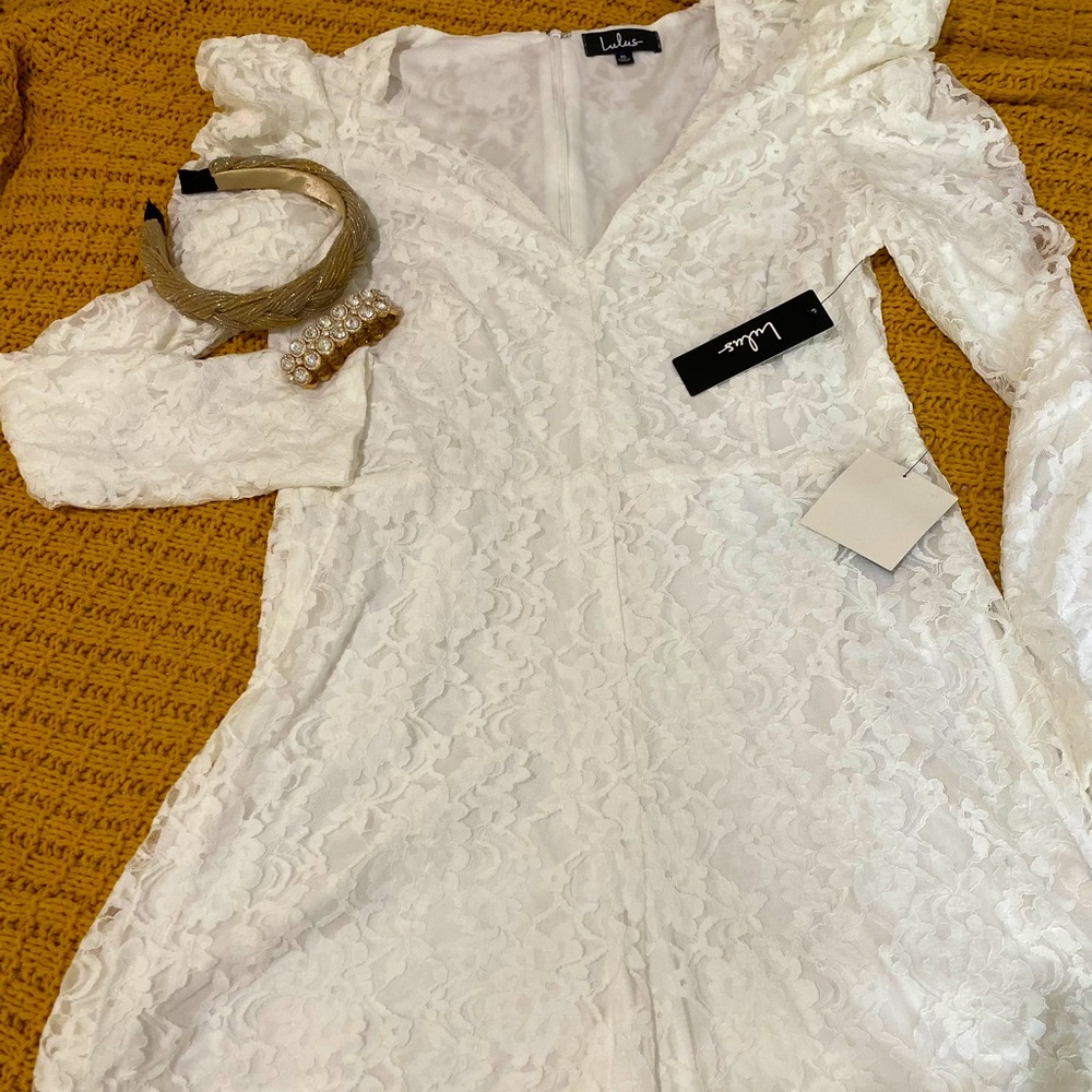 White lace romper